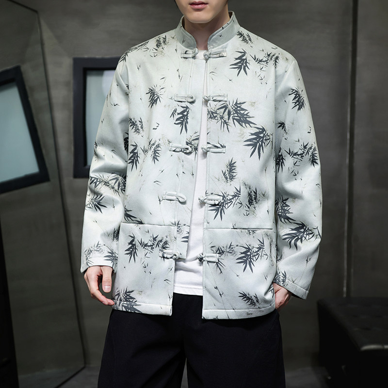2025春 新中式  麂皮绒 竹子 唐装汉服夹克 外套A658-P105图片