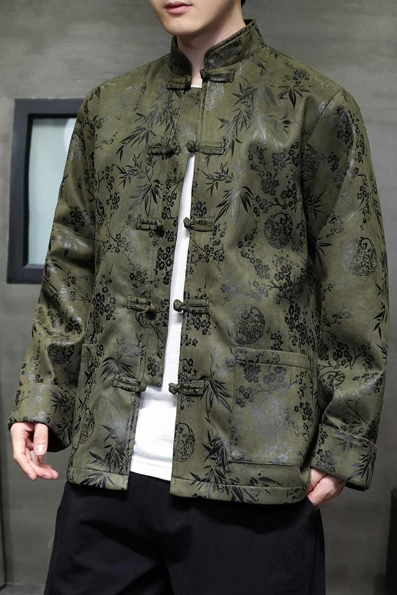 麂皮绒2026春新品新中式婚礼唐装汉服夹克外套A652-P110,男装夹克,钱塘7008(原4008)