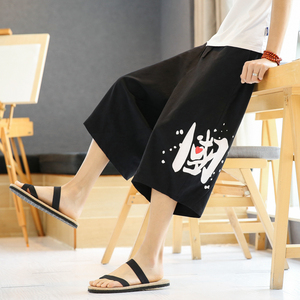 风大码夏2026春夏 汉服  哈伦裤 袋鼠裤七分裤A4012-p45图片
