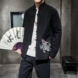 A701大码秋冬新款中国风2020刺绣盘扣汉服套装P120，男装套装，钱塘7008(原4008)