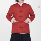 麂皮绒提花龙冬2025新中式盘扣外套唐装红棉衣外套A551-P148，男装棉衣，钱塘7008(原4008)