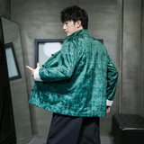2026春款风提花平绒伴郎服盘扣汉服特价A7110*P70，男装民族服装，钱塘7008(原4008)
