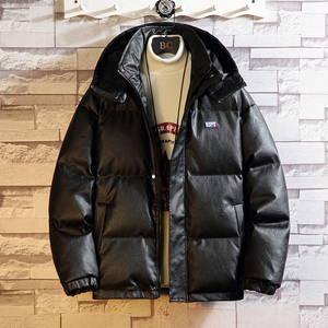 J200*冬款新品2021冬装 连帽大码百搭 皮衣棉衣外套,男装棉衣,钱塘7008(原4008)