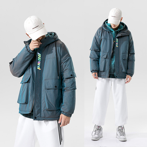 DJ293*日系大码加厚保暖冬2020 反光渐变 棉衣外套P115(控价138)图片