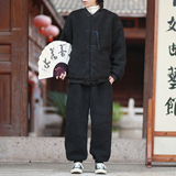 A338-P100特价2025羊羔毛套装唐装棉衣加厚汉服棉袄外套套装，男装棉衣，钱塘7008(原4008)