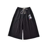 A4008中国风大码2021冰丝面料汉服古风哈伦裤七分裤p50，男装休闲裤，钱塘7008(原4008)