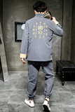 A1011中国风2021春夏新品雷公刺绣唐服/汉服套装P135，男装民族服装，钱塘7008(原4008)