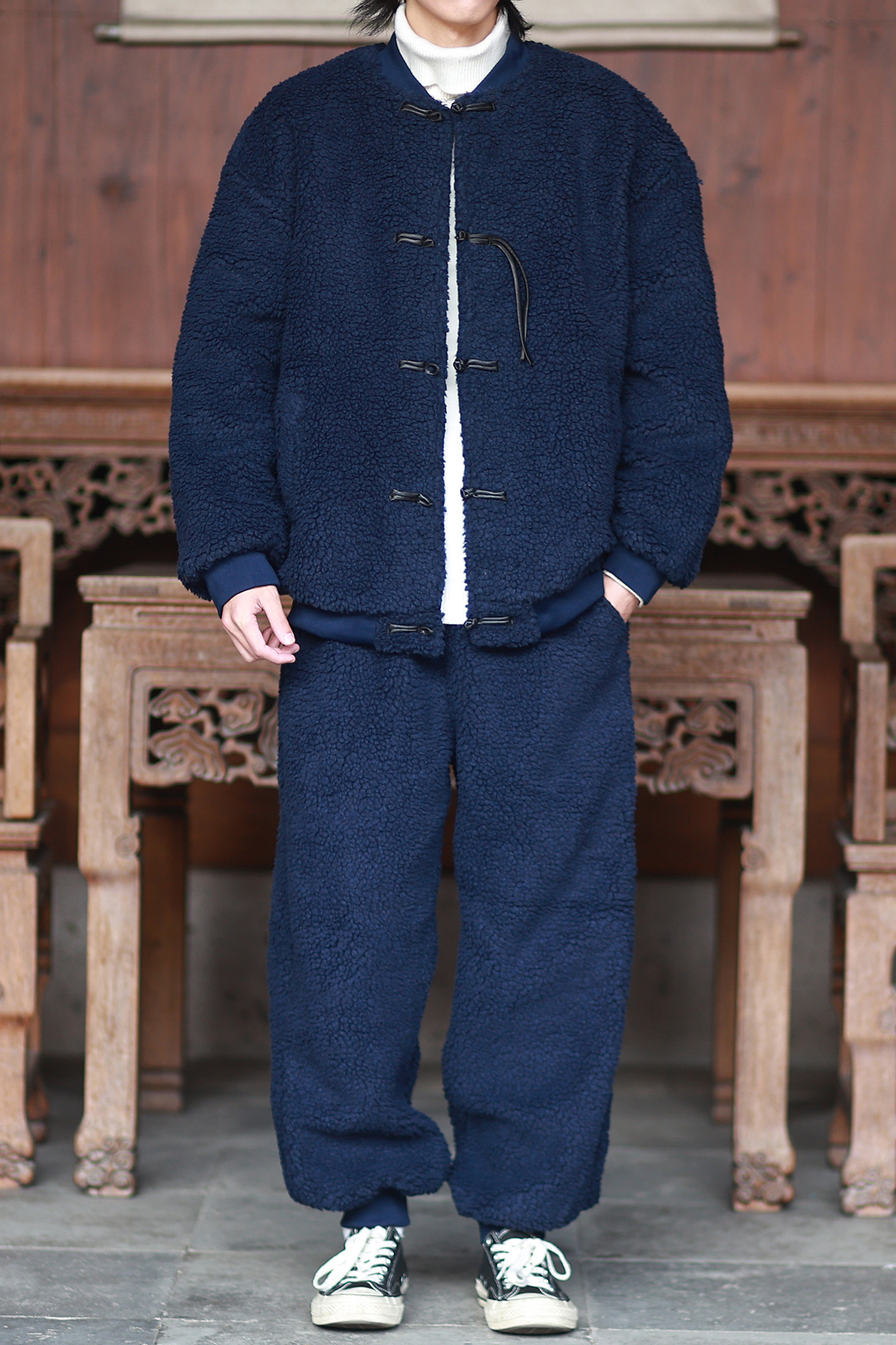 A338-P100特价2025羊羔毛套装唐装棉衣加厚汉服棉袄外套套装,男装棉衣,钱塘7008(原4008)