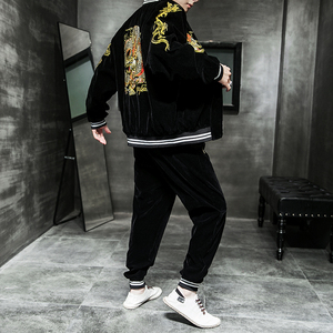 A790*-秋2021风大码 刺绣 汉服长袖金丝绒套装图片