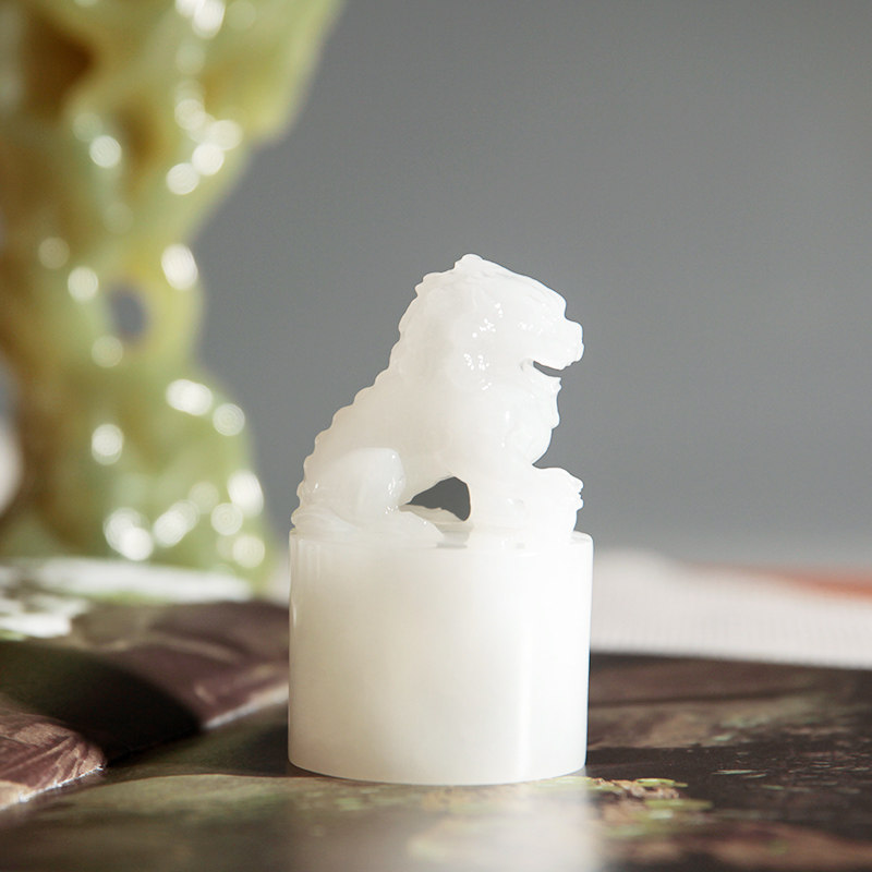 天下玉家玉石狮子印章篆刻国画藏书闲章名字刻字定制书房收藏礼品