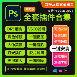 PS插件2025全套合集DR5人像精修美白磨皮色降噪抠图预设滤镜软件