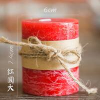 Retro candles, large handcrafted, eco-friendly, home atmosphere, decorative and romantic cylindrical candle ornaments thumbnail 3