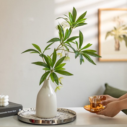 仿真绿植水石榕花假花摆设仿生植物北欧简约客厅桌面装饰插花摆件
