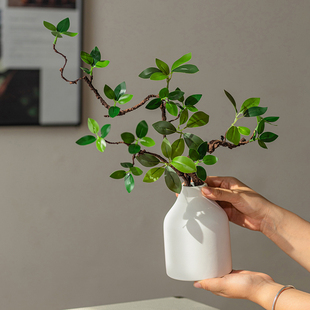 仿真绿植桌面造景假花仿真花海棠花枝叶小清新ins风仿生植物摆件