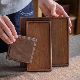 茶盘托盘小型中式禅意茶具茶壶茶碗底托放置盘茶室壶承盘茶杯垫托