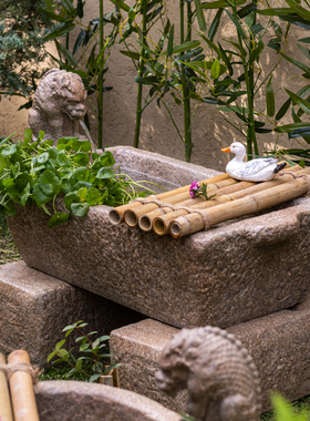 掬涵庭院造景水景观水槽流水摆件