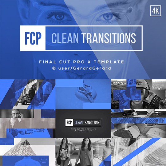 36种简洁商务色块擦除过渡转场 FCPX 插件