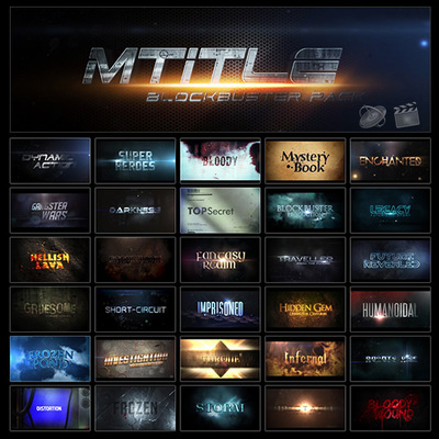 震撼史诗电影预告片头文字标题字幕特效FCPX插件 Final Cut Pro X