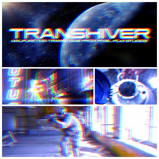 45种信号故障干扰画面抖动特效FCPX转场插件 TranShiver