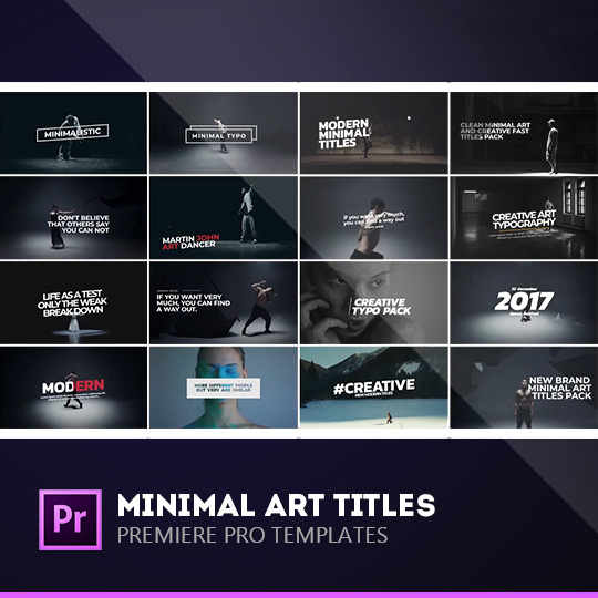 16组极简艺术标题字幕 Premiere Pro 模板