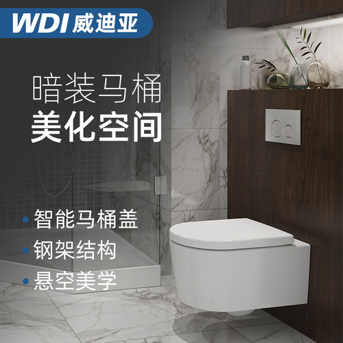 wdi马桶入墙式隐藏水箱壁挂墙嵌入悬挂家用暗装座便器配件智能