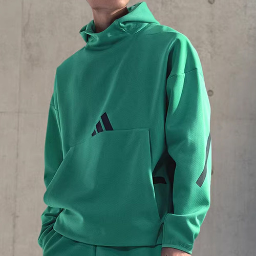阿迪达斯男春季连帽宽松运动卫衣