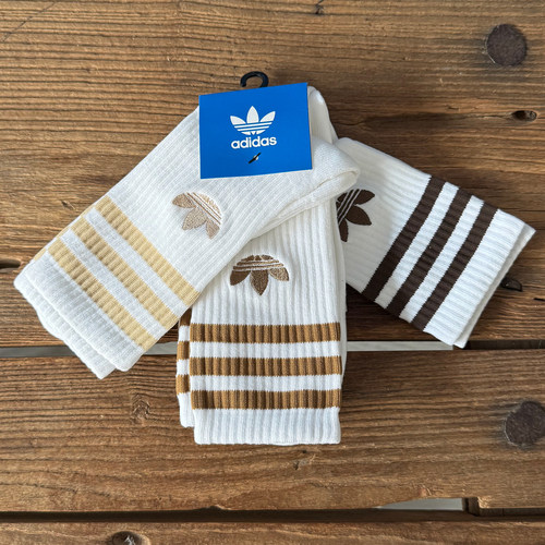 Adidas棉线运动休闲经典中筒袜