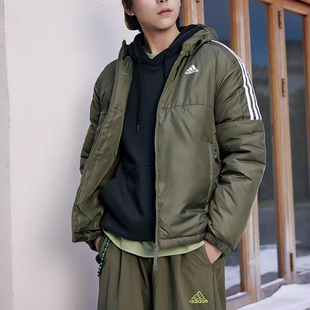 Adidas阿迪达斯 男女款休闲百搭防风保暖连帽棉服 KF6756