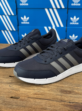 Adidas阿迪达斯 RUN50S 男女同款低帮防滑休闲运动跑步鞋IG6552