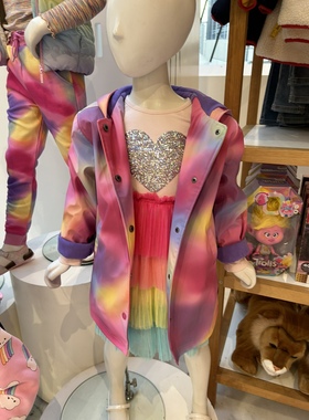 【国内现货】 Milkshake女童女孩防水连帽加绒防风雨外套