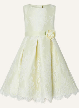 【国内现货】Monsoon 女童女孩黄色蕾丝礼服裙连衣裙公主裙