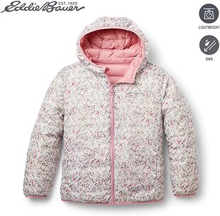 【国内现货】Eddie Bauer 女童女孩碎花正反两面穿轻薄羽绒服