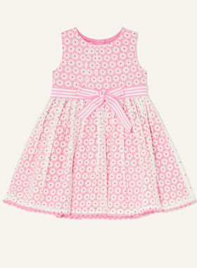 【国内现货】Monsoon 女童女宝宝粉色蕾丝无袖连衣裙