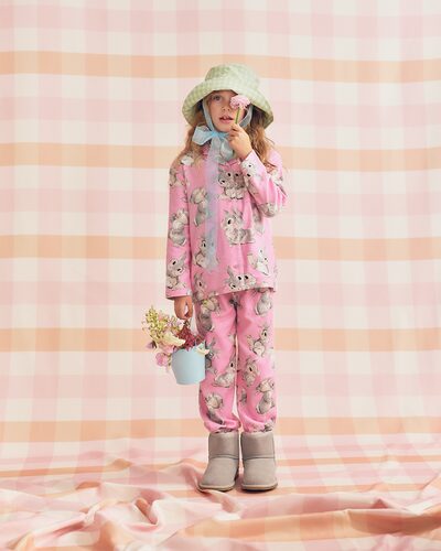 女童女孩长袖睡衣家居服
