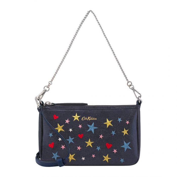 【国内现货】Cath Kidston 刺绣星星防水单肩包 斜挎包 迷你小包