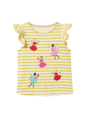 【国内现货】Min B0DEN 儿童女童全棉条纹小仙女夏季短袖T恤