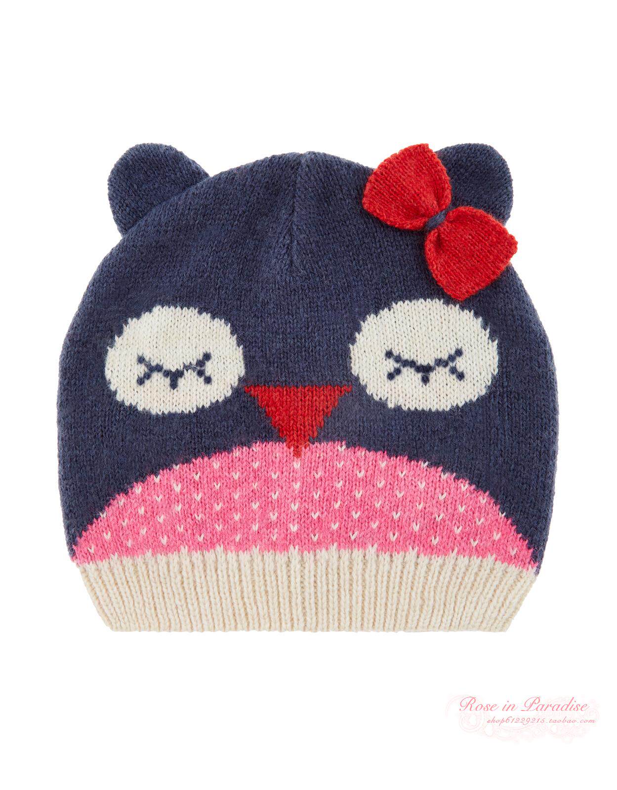 【国内现货】Accessorize英国正品女童女孩冬季猫头鹰毛线帽冬帽