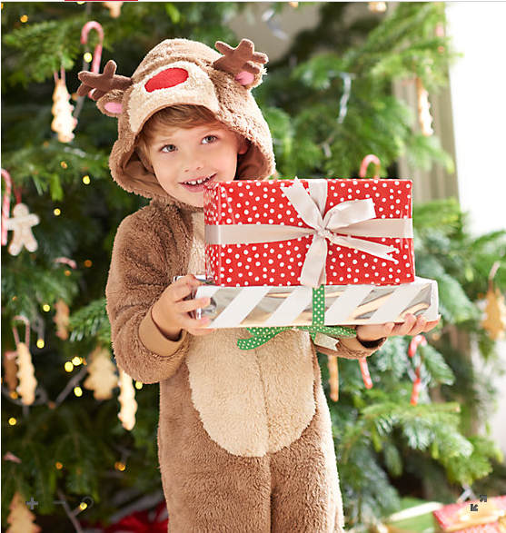 【国内现货】Mothercare 男宝宝男童可爱小鹿圣诞长袖连体爬服