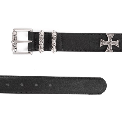 CGYYDS 25新款古银真皮 忧郁的富二代双钉十字架进口朋克做旧皮带