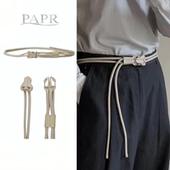 PAPR腰带男士 时流配饰原创设计感百搭皮带休闲裤 带女士编织腰绳子