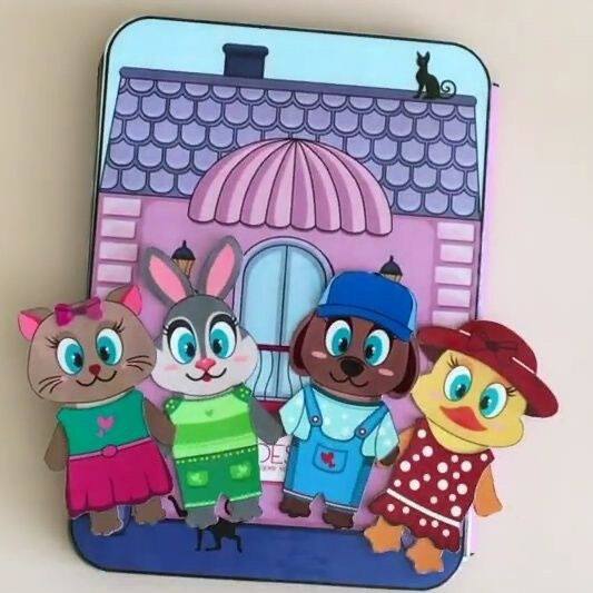 小动物之家换装娃娃屋手工diy自制玩具游戏益智男女孩通用安静书