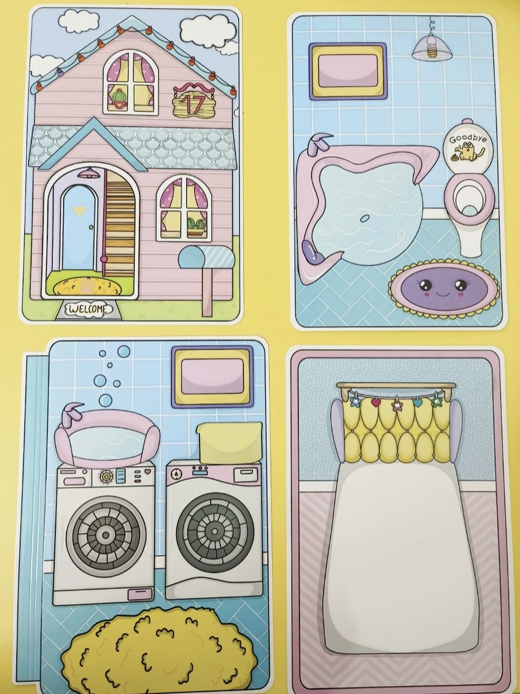 NEW DOLLS HOUSE DRESS-UP DOLL ROLE-PLAYING HANDMADE DIY HOMEMADE CHILDRENS TOY GAME QUIET BOOK. CUT-FREE