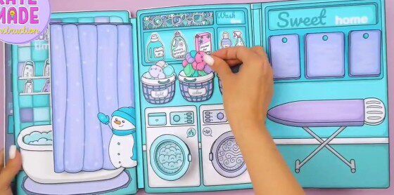 WINTER FAMILY DOLLHOUSE DRESS-UP DOLL HANDMADE DIY MATERIAL FUN GAME ROLE BOARD GAME QUIET BOOK