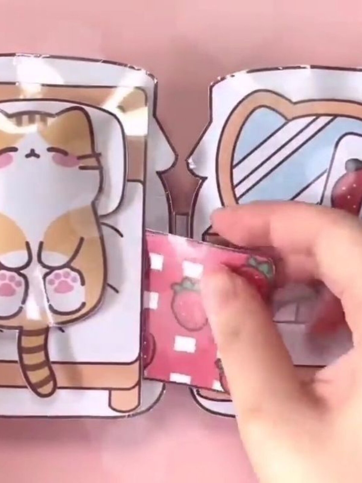 MEOW MEOWS STRAWBERRY MARMALADE PINCHING JOY DECOMPRESSION TOY GIRL DRESS UP CUTE FUN QUIET BOOK