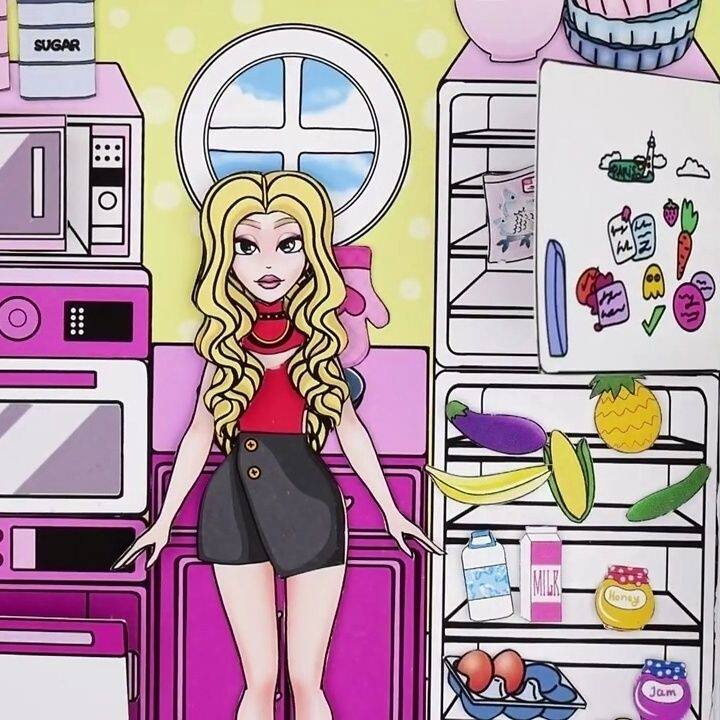 WARM FAMILY DRESS-UP DOLL ROLE-PLAYING DIY HANDMADE HUT CUT HOMEMADE TOY GAME QUIET DESK GAME