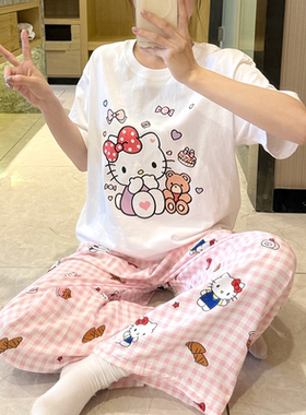13-15岁女孩夏季薄款睡衣套装