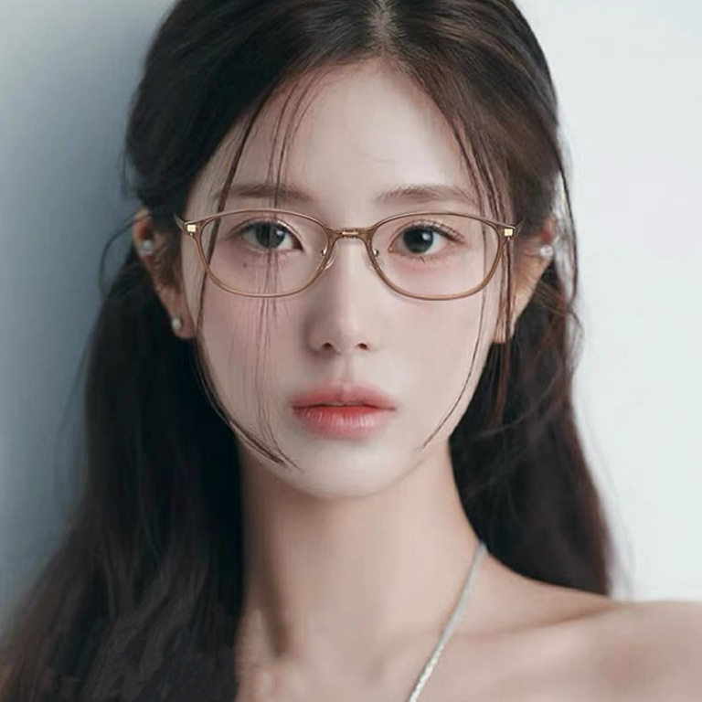 茶色小框眼镜女超轻8克可配高度数小脸素颜神器防蓝光 雅致30304