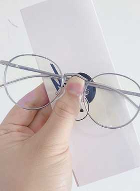 宽边近视眼镜高度小框男女式圆形架配镜可配高度近视散光  S22115