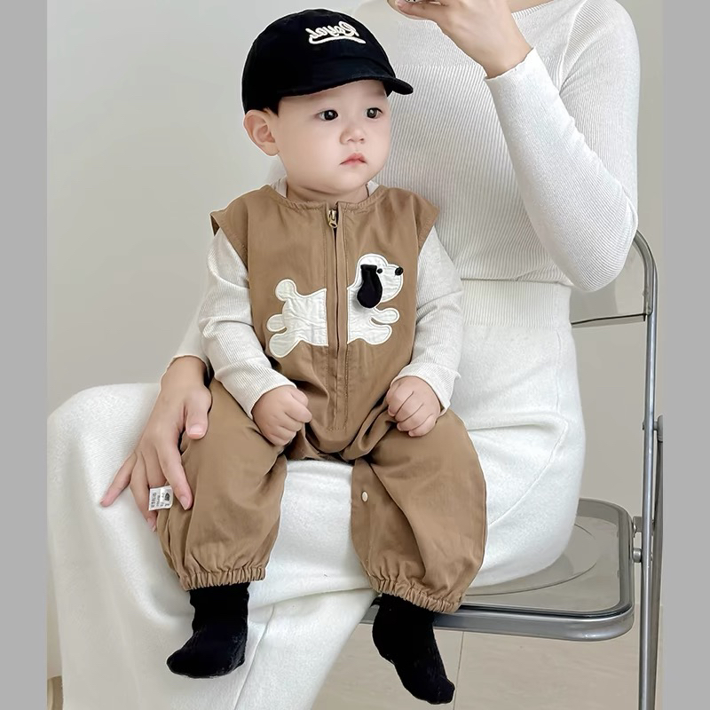 婴儿衣服春装洋气新款背带裤套装分体婴幼儿宝宝洋气男孩外出春秋