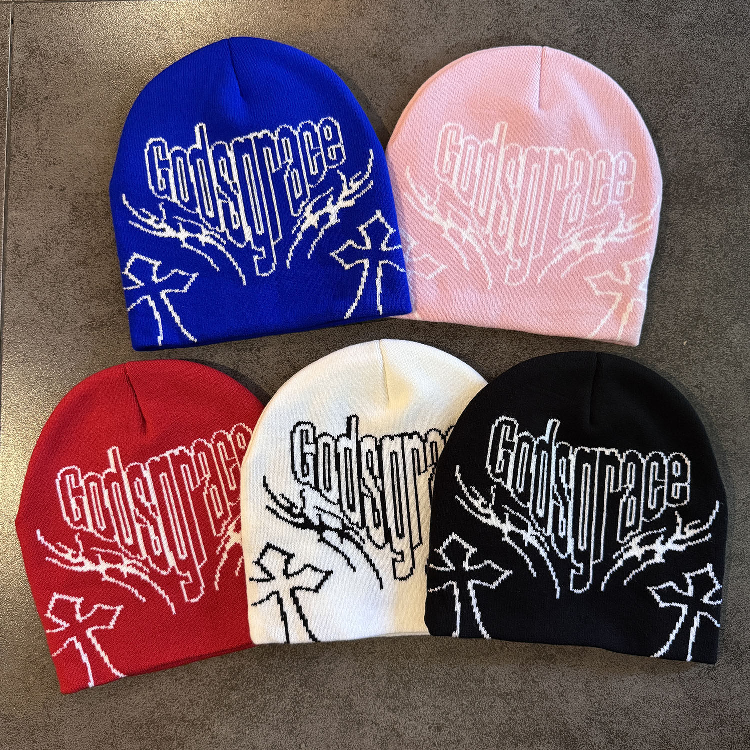 美式街头双面字母提花毛线帽子情侣秋冬新款街头嘻哈滑板针织冷帽